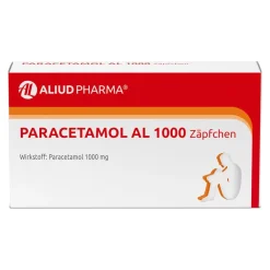 Paracetamol AL 1000 Zäpfchen bei akuten Schmerzen und Fieber><noscript><img width=