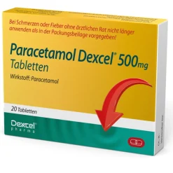 Paracetamol Dexcel® 500 mg, bei leichten bis mäßig starken Schmerzen>
