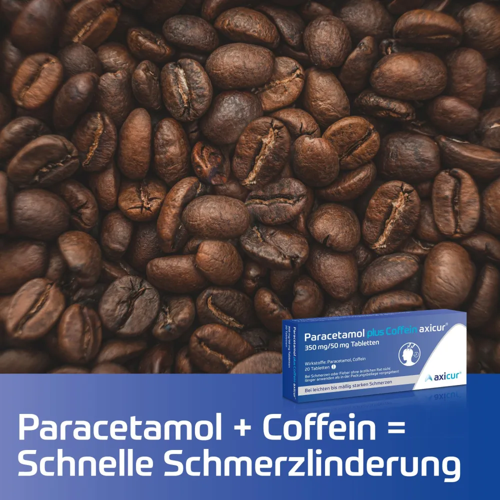 Paracetamol plus Coffein axicur 350 mg/50 mg Tabletten> Online