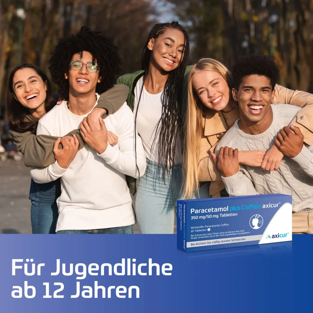 Paracetamol plus Coffein axicur 350 mg/50 mg Tabletten> Online