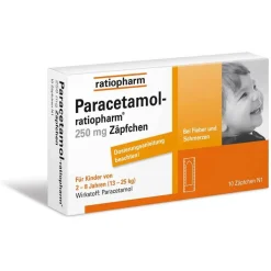 Paracetamol-® 250 mg Zäpfchen: Sanfte Hilfe bei Schmerzen und Fieber für Kinder ab 2 Jahren|ratiopharm Online