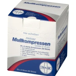 Mullkompressen 5 cm x 5 cm steril 8-fach><noscript><img width=