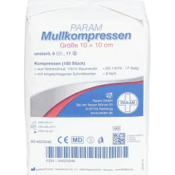 Mullkompressen 10 cm x 10 cm unsteril 8-fach><noscript><img width=