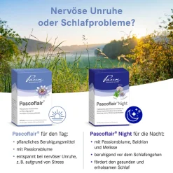 ® pflanzliches Beruhigungsmittel mit Passionsblume bei innerer Unruhe z.B. durch Stress|Pascoflair Hot