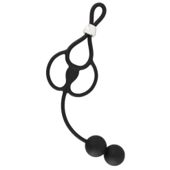 Penis-/Hodenring „Triple Ball/Cock Ring with Anal Beads“ mit Analkugeln>REBEL Outlet