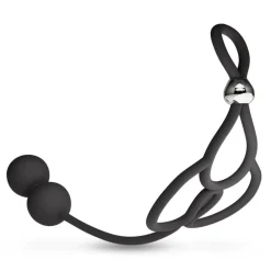 Penis-/Hodenring „Triple Ball/Cock Ring with Anal Beads“ mit Analkugeln><noscript><img width=