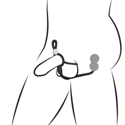 Penis-/Hodenring „Triple Ball/Cock Ring with Anal Beads“ mit Analkugeln><noscript><img width=