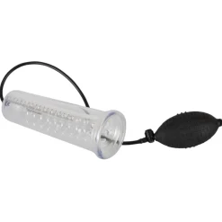 Penispumpe mit Noppenstruktur und Pumpball | Mess-Skala für Potenz-Training |  |Mister B Discount