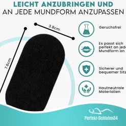Perfekt-Schlafen24 - 30 x Antischnarch Mundpflaster in Schwarz><noscript><img width=