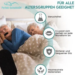Perfekt-Schlafen24 - 30 x Antischnarch Mundpflaster in Schwarz><noscript><img width=