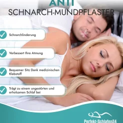 Perfekt-Schlafen24 - 120 x Mundpflaster gegen Schnarchen Transparent><noscript><img width=