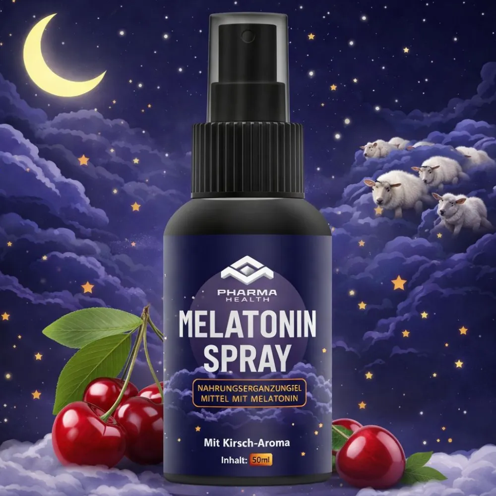 Pharma Health | Melatonin Spray mit fruchtigem Kirsch Aroma| Best