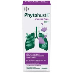 ® Schleimlöser Saft: pflanzlicher Hustensaft bei Husten mit festsitzendem Schleim|Phytohustil Best