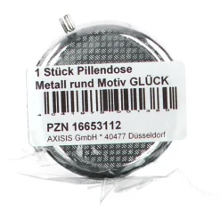PILLENDOSE rund Metall Motiv GLÜCK sortiert> Online