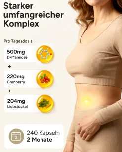 ® Cranberry Kapseln mit D-Mannose Goldrute & Bärentraubenblätter - Blasenwohl>plantomol Online