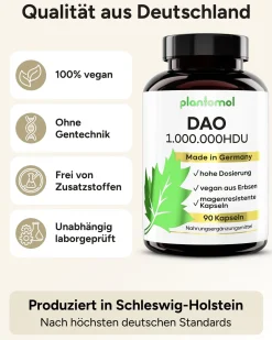 ® DAO Kapseln vegan - 1.000.000 HDU pro Kapsel - DAO-Enzym aus Erbsen><noscript><img width=