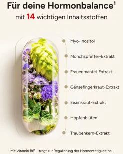 ® Hormon Balance Kapseln mit Myo-Inositol Gänsefingerkraut Mönchspfeffer & B6 - Hormella><noscript><img width=