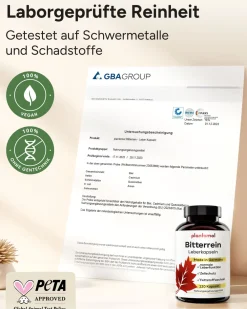 ® Leber Kur Kapseln mit Mariendistel Artischocke Löwenzahn & Cholin - Bitterrein><noscript><img width=