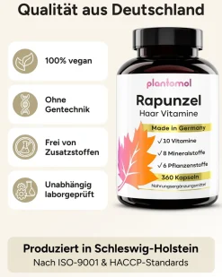 ® Rapunzel Haarkapseln - Haarvitamine mit Biotin Zink Selen Hirse - 26 Inhaltsstoffe><noscript><img width=