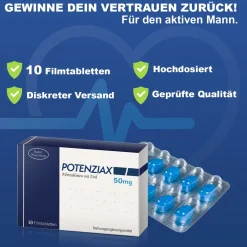 Potenziax® 100mg Filmtabletten - für den aktiven Mann><noscript><img width=