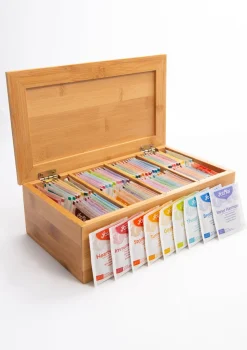 Probierbox aus Holz mit | 48 Bio Sorten (96 Btl)|YOGI TEA Sale