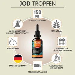 - Jod Tropfen FORTE 1000x mit 150 µg Jod pro Tropfen>ProFuel Discount