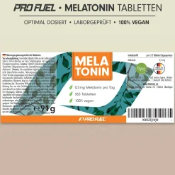 - Melatonin 365 Tabletten - 0,5 mg bioaktives Melatonin pro Tag (1/2 Tablette)|ProFuel