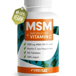 - MSM 2000mg pro Tag + natürliches Vitamin C - 365 MSM Tabletten mit Methylsulfonylmethan|ProFuel Outlet