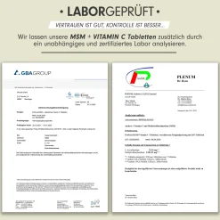 - MSM 2000mg pro Tag + natürliches Vitamin C - 365 MSM Tabletten mit Methylsulfonylmethan|ProFuel Outlet