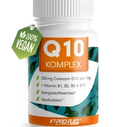 - Q10 KOMPLEX Kapseln hochdosiert - Coenzym Q10 mit 200mg Coenzym Q10 + Vitamin B12|ProFuel Discount