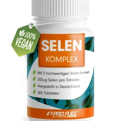 - Selen hochdosiert 365x 200µg Tabletten - Selenkomplex aus 3 hochwertigen Selenium-Quellen>ProFuel Hot