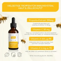 Propolis 30% Tropfen alkoholfrei - Bee Propolis Extrakt für Kinder & Erwachsene -|Raibu Clearance