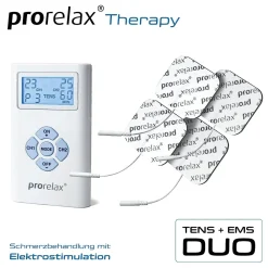 prorelax TENS EMS DuoElektrostimulationsgerät 2 Therapien mit einem Gerät|
