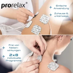 prorelax TENS EMS DuoElektrostimulationsgerät 2 Therapien mit einem Gerät|