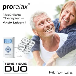 prorelax TENS EMS DuoElektrostimulationsgerät 2 Therapien mit einem Gerät|