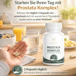 Prostata Komplex bei Frauen & Männer | HOCHDOSIERT mit 1000 mg Kürbiskernextrakt><noscript><img width=