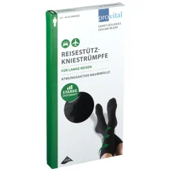 Reisekniestrümpfe Gr. 43 - 46 schwarz|provital New