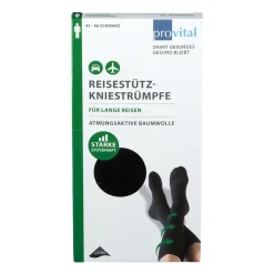 Reisekniestrümpfe Gr. 43 - 46 schwarz|provital New