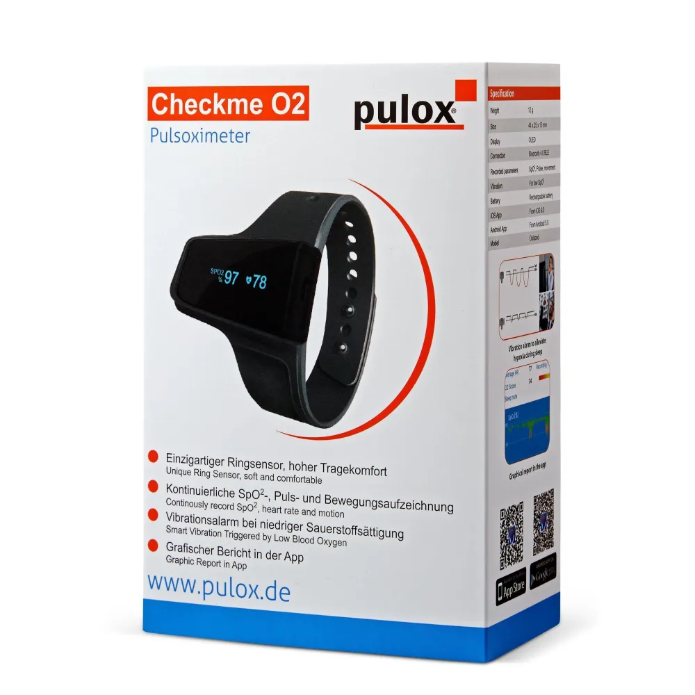 Checkme O2 - Smartes Handgelenk Pulsoximeter mit Ringsensor>pulox Outlet