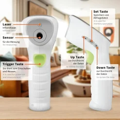 2-in-1 Infrarot Fieberthermometer und Oberflächenthermometer>pulox Clearance