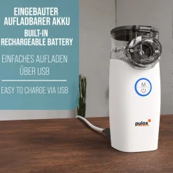 IN-100 Inhalator - Elektrischer Nebulizer Vernebler, wiederaufladbar für Kinder & Erwachsene><noscript><img width=