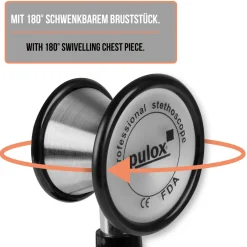 Kardiologie Stethoskop - Profi-Stethoskop mit Doppelkopf aus Edelstahl|pulox Outlet