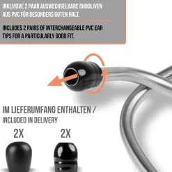 Kardiologie Stethoskop - Profi-Stethoskop mit Doppelkopf aus Edelstahl|pulox Outlet