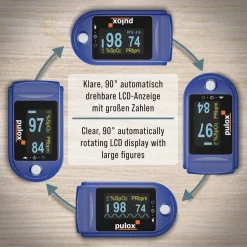 PO-200A Set - Finger-Pulsoximeter - Blau><noscript><img width=