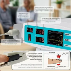 PO-900 Stationäres Pulsoximeter zur Messung von SpO2, Pulsrate und PI - Alarm und PC-Software><noscript><img width=