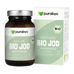 PURABYO BIO Jod Kapseln | Makroalgen aus dem Nordatlantik | Glas statt Plastik|