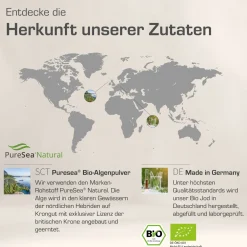 PURABYO BIO Jod Kapseln | Makroalgen aus dem Nordatlantik | Glas statt Plastik|