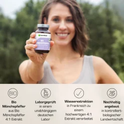 Purabyo Bio Mönchspfeffer | 4:1 Extrakt Vitex Agnus Castus | im Glas| Outlet