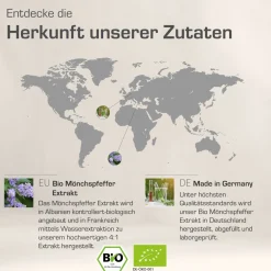 Purabyo Bio Mönchspfeffer | 4:1 Extrakt Vitex Agnus Castus | im Glas| Outlet