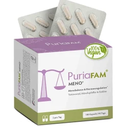 Meno Balance | Wechseljahre Kapseln | Yamswurzel & Mönchspfeffer | vegan|Puriafam Sale